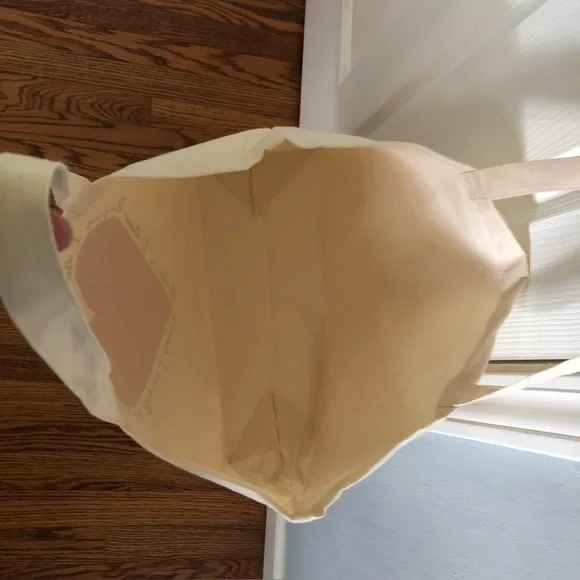 Sezane Heart Tote Bag Red and Cream NWT - Picture 5 of 7